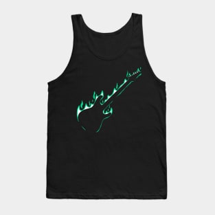 Fire guitar (Mint version) Tank Top